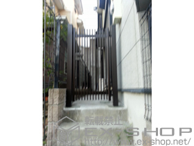 の門扉 ハイ千峰 片開き　柱使用 施工例