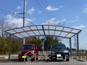 のカーポート カーブポートシグマIII ワイド 積雪〜20cm対応 施工例