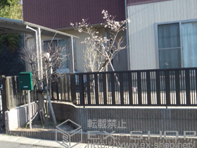 のフェンス・柵 ハイミレーヌR5型フェンス フリーポールタイプ 施工例