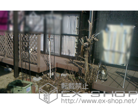 のウッドデッキ 樹ら楽ステージ＋ステップ2段 施工例