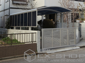 のカーゲート エクスラインアップゲート 5型 電動式 27-12 施工例