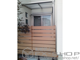 のウッドデッキ リウッドデッキ 200＋リウッドデッキフェンス3型<横スリット> 施工例