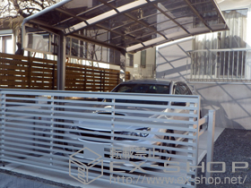 のカーポート カーブポートシグマIII 積雪〜20cm対応＋カーブポートシグマIII用 サイドパネル 施工例