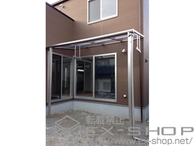 のテラス屋根 ヴェクターテラス F型 テラスタイプ 単体 積雪〜20cm対応＋片入隅用部材＋吊り下げ式物干し 標準 2本入 施工例