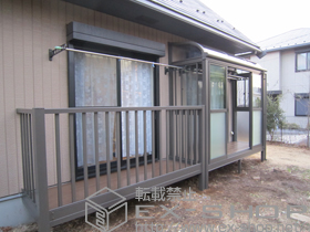 のバルコニー ビューステージHスタイル 1階柱付き 施工例