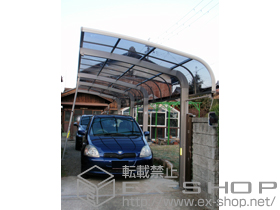 のカーポート テールポートシグマIII 縦連棟 積雪〜20cm対応＋着脱式サポート(補助柱)(1本入り) 施工例