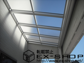 のバルコニー・ベランダ屋根 ヴェクターテラス F型 屋根タイプ 連棟 積雪〜50cm対応 施工例