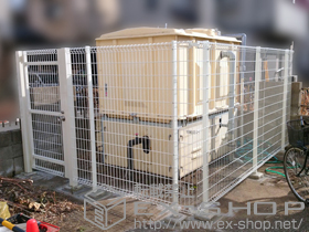 のフェンス・柵 ハイグリッドフェンスN8型 フリーポールタイプ 施工例