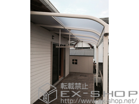 のテラス屋根 ヴェクターテラス R型 テラスタイプ 単体 積雪〜20cm対応＋吊り下げ式物干し 標準 2本入 施工例