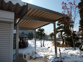 のカーポート テリオスポートIII 3000 角柱4本仕様 積雪〜100cm対応 施工例