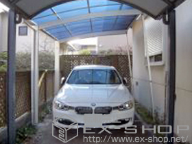 のカーポート プレシオスポート 積雪〜20cm対応+プレシオスポート　着脱式補助柱　2本入り 施工例