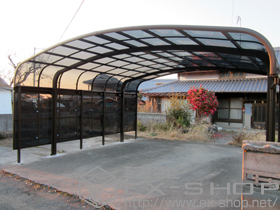 のカーポート テールポートシグマIII ワイド 積雪〜20cm対応＋サイドパネル 2段 施工例