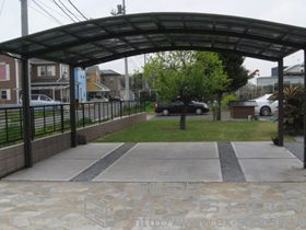 のカーポート カーブポートシグマIII ワイド 積雪〜20cm対応 施工例