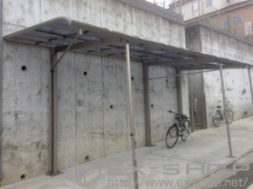 のカーポート レガーナポートシグマIII 延長 積雪〜20cm対応+レガーナポートシグマIII用　着脱式サポート ロング柱23用 1本入 施工例