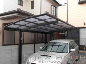 のカーポート レイナポートグラン　積雪〜20cm対応＋レイナポートグラン用 サイドパネル＋レイナポートグラン用 着脱式サポート 2本入 施工例