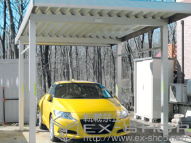 のカーポート ジーポートneo Aタイプ 角柱4本 標準鼻隠し 積雪〜100cm対応 施工例
