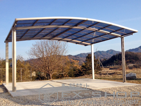 のカーポート カーブポートシグマIII ワイド 積雪〜20cm対応 施工例