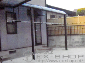 のテラス屋根 ヴェクターテラス R型 テラスタイプ 連棟 積雪〜20cm対応＋吊り下げ物干し ロング 施工例