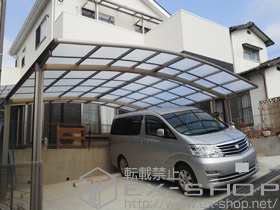 のカーポート カーブポートシグマIII ワイド 積雪〜20cm対応 施工例