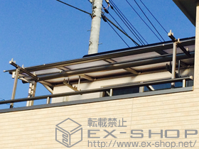 のバルコニー・ベランダ屋根 プレシオステラス F型 屋根タイプ 単体 積雪〜20cm対応＋吊り下げ物干し 標準2本入り 施工例