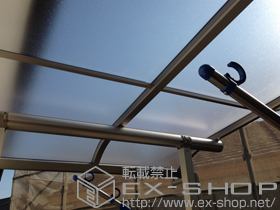 のバルコニー・ベランダ屋根 プレシオステラス R型 屋根タイプ 単体 積雪〜20cm対応 施工例