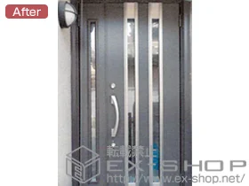 LIXIL リクシル(トステム)の玄関ドア リシェントK4仕様 22親子ランマなしR300型 施工例