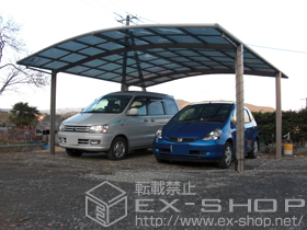 のカーポート カーブポートシグマIII ワイド 積雪〜20cm対応 施工例