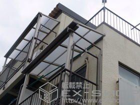 のバルコニー・ベランダ屋根 ライザーテラスII F型 屋根タイプ 単体 積雪〜20cm対応 施工例