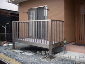 のバルコニー ビューステージHスタイル 縦太格子 単体 柱建て式 施工例