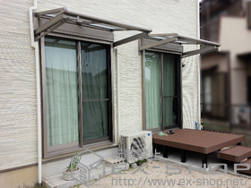 のテラス屋根 ライザーテラスII F型 ルーフタイプ 単体 積雪〜20cm対応 施工例