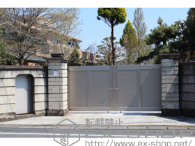 の門扉 グランメジャー3型 両開き 手動式 施工例