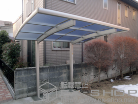 のサイクルポート・駐輪場 レイナポートグランミニ 積雪〜20cm対応 施工例