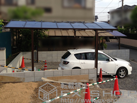 のカーポート レイナツインポートグラン　積雪〜20cm対応＋屋根ふき材補強部品(2セット) 施工例