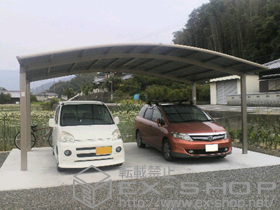 のカーポート カーブポートシグマIII ワイド 積雪〜20cm対応 施工例