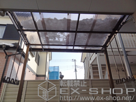 のテラス屋根 ナーラテラス テラスタイプ 単体 積雪〜20cm対応＋ナーラテラス 物干しセット 　長尺 2本入 施工例