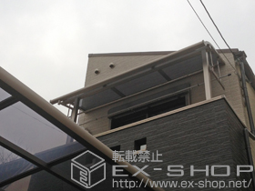 のバルコニー・ベランダ屋根 ライザーテラスII R型 屋根タイプ 単体 積雪〜20cm対応＋吊り下げ物干し 標準 2本入 施工例