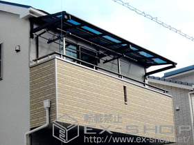 のバルコニー・ベランダ屋根 ヴェクターテラス F型 ルーフタイプ 連棟 積雪〜20cm対応 施工例