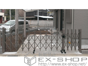 のカーゲート トリップゲート RB型 ノンレール 両開き親子 13S+30M 施工例