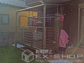 のテラス囲い・サンルーム ほせるんですII F型 オープンタイプ 積雪〜20cm対応+吊り下げ物干し　標準　2本入 施工例