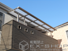 のバルコニー・ベランダ屋根 ライザーテラスII F型 屋根タイプ 単体 積雪〜20cm対応≪躯体側出幅違い納まり≫ 施工例