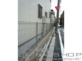 のフェンス・柵 ハイグリッドフェンスN8型 フリーポールタイプ 施工例