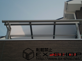 のバルコニー・ベランダ屋根 ライザーテラスII R型 屋根タイプ 単体 積雪〜20cm対応＋吊り下げ物干し ロング 2本入 施工例