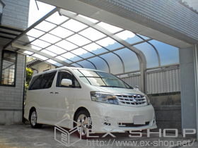 のカーポート テールポートシグマIII 積雪〜30cm対応+テールポートシグマIII用　着脱式サポート柱 施工例