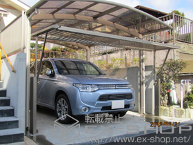 のカーゲート スウィングアップゲート 縦格子型 手動式 施工例