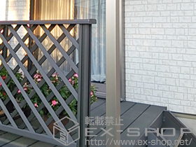 のウッドデッキ リコステージII +デッキフェンス 施工例