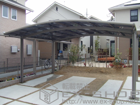 のカーポート カーブポートシグマIII ワイド 積雪〜20cm対応 施工例