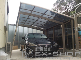 のカーポート カーブポートシグマIII 積雪〜30cm対応+カーブポートシグマIII用 サイドパネル 施工例