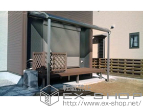 のテラス屋根 プレシオステラス R型 テラスタイプ 単体  積雪〜20cm対応 施工例