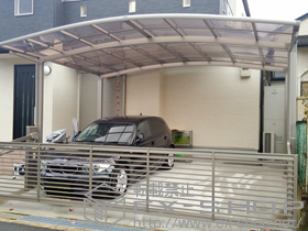 のカーポート カーブポートシグマIII ワイド 積雪〜30cm対応 施工例