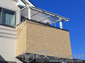 のバルコニー・ベランダ屋根 ヴェクターテラス R型 屋根タイプ 単体 積雪〜20cm対応+吊り下げ式物干し 標準 2本入 施工例